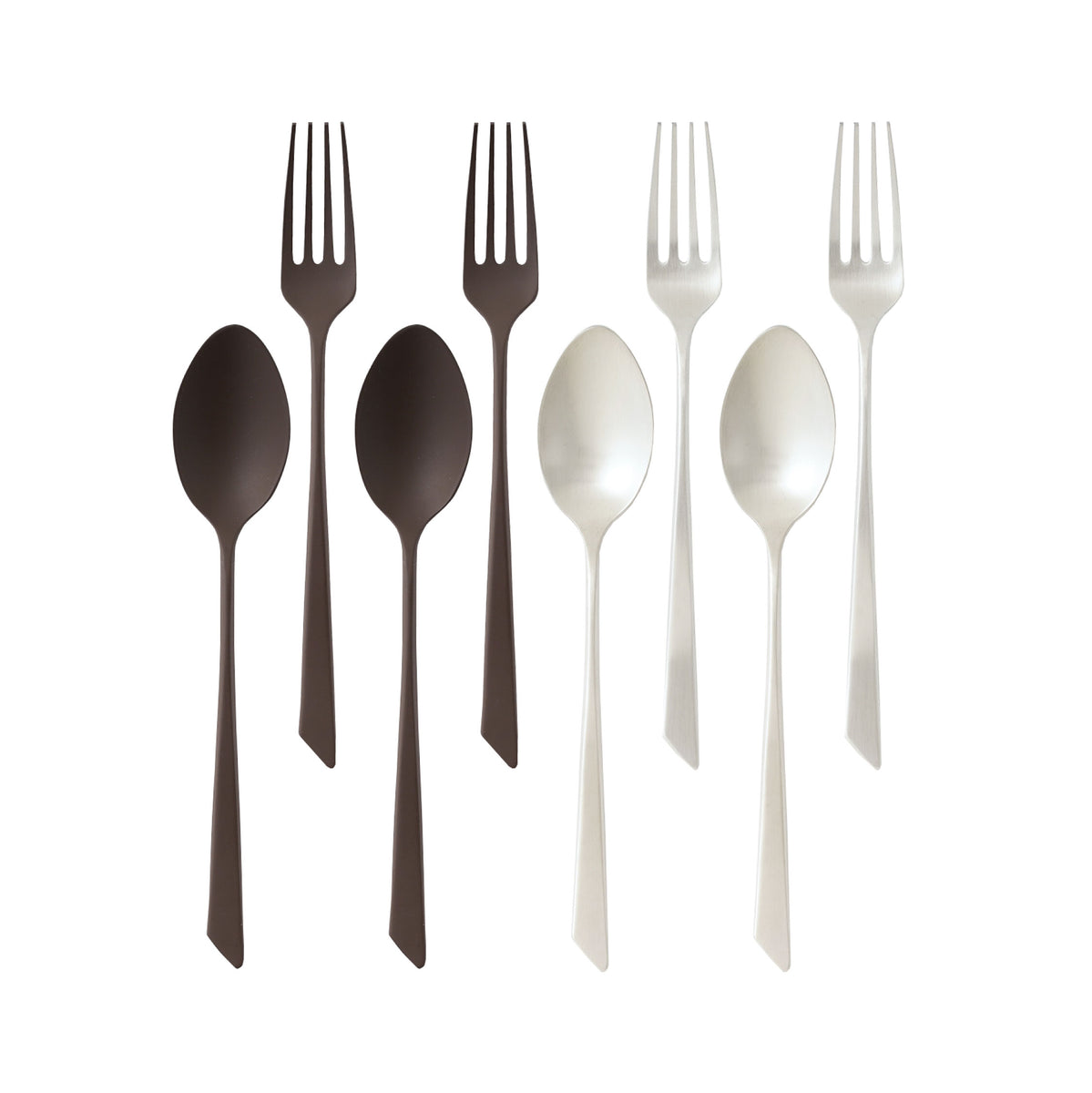 フランス　フォークとスプーンセット 8本 Francfranc カトラリー コニー 8本セット レイヤード ピンク